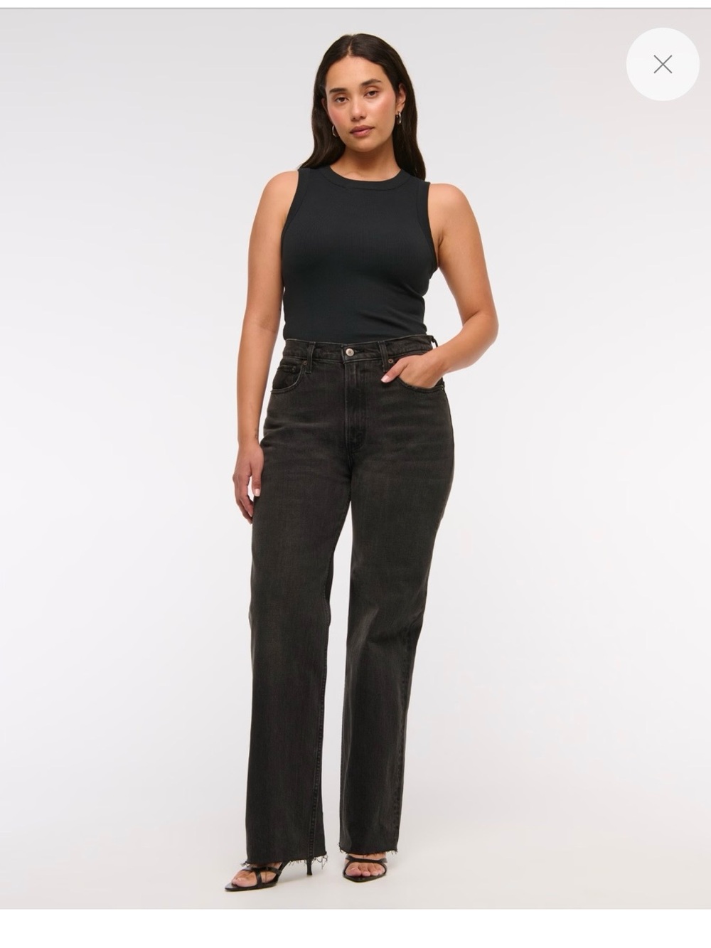 Abercrombie & Fitch Black High-Rise Jeans 90 relaxed